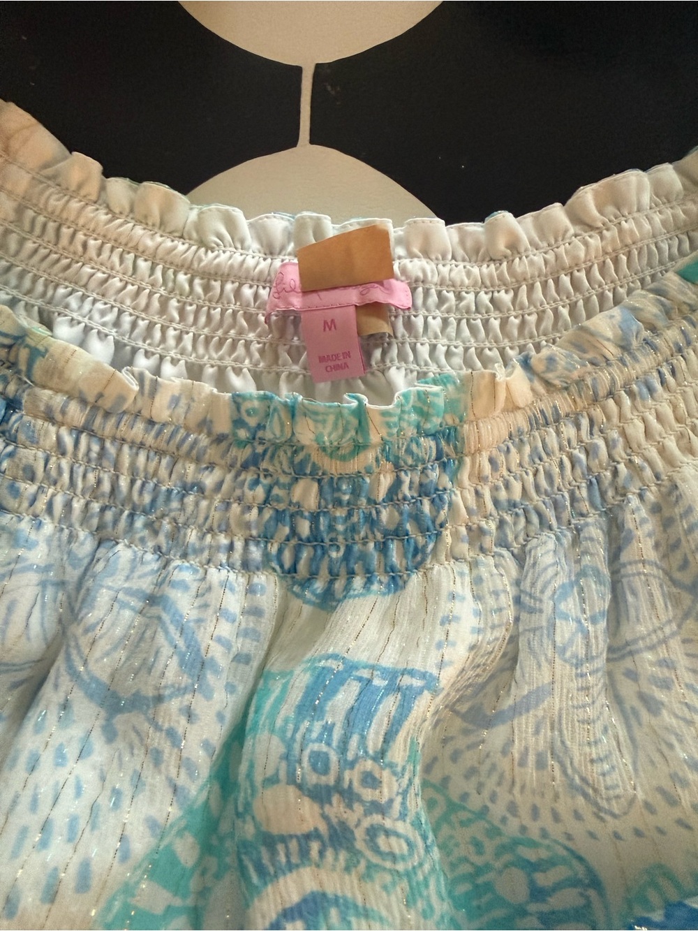 Lilly Pulitzer White Tunic Dress with Blue and Green Medallion Print - Picture 8 of 8